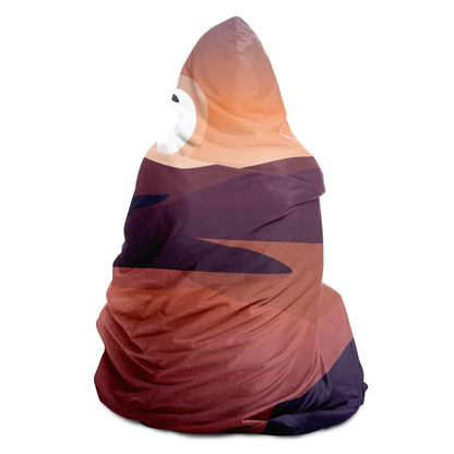 Mountain Landscape First Person Hooded Blanket