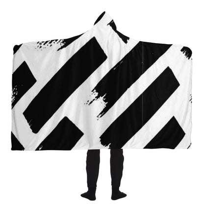 Abstract Pattren Hooded Blanket