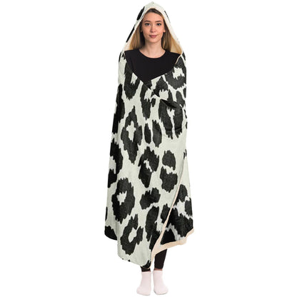 Leopard Pattern Hooded Blanket