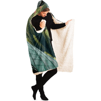 Botany Castle Pattern Hooded Blanket