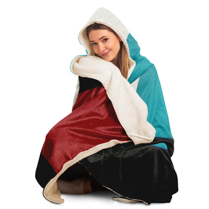 The Black Wave Hooded Blanket