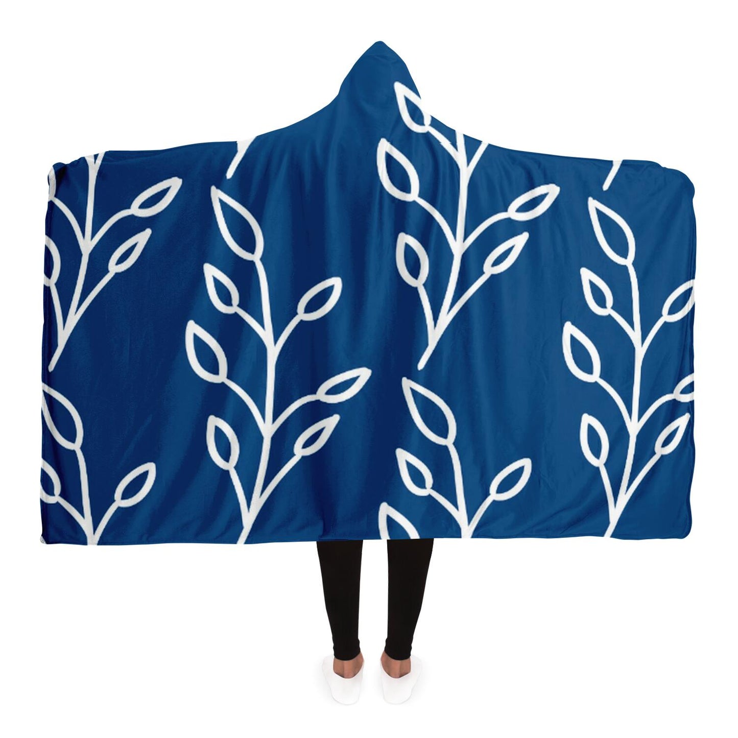 Feeling of lightness Pattern - Blue Poster Hooded Blanket