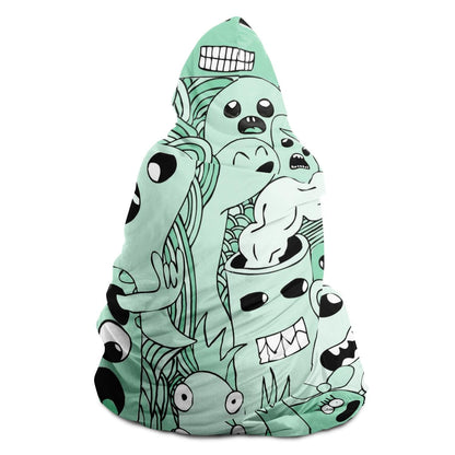 Ghost Pattern Hooded Blanket