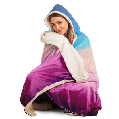 Sea Waves Hooded Blanket