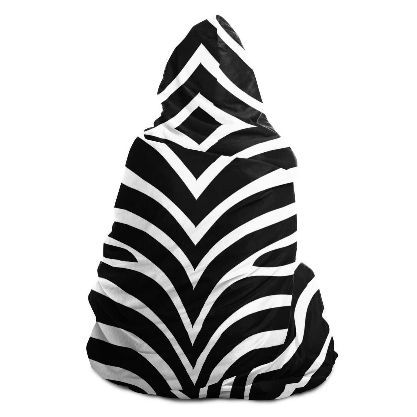 Zebra Pattern Hooded Blanket