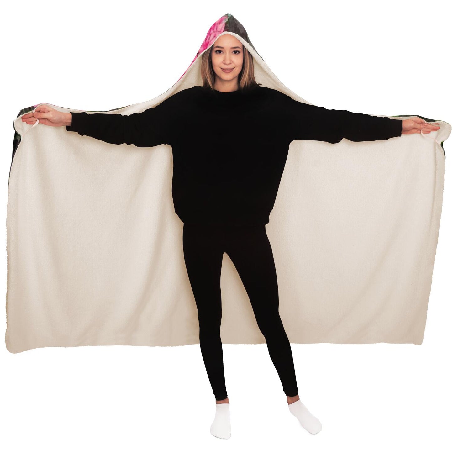 Bunga Asoka Hooded Blanket