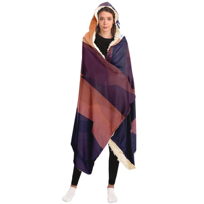 Mountain Landscape First Person Hooded Blanket