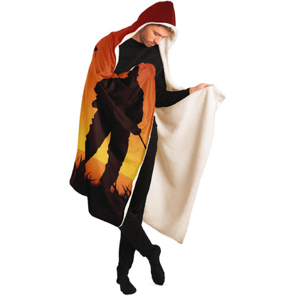 Navy Seal Training Silhouette Hooded Blanket