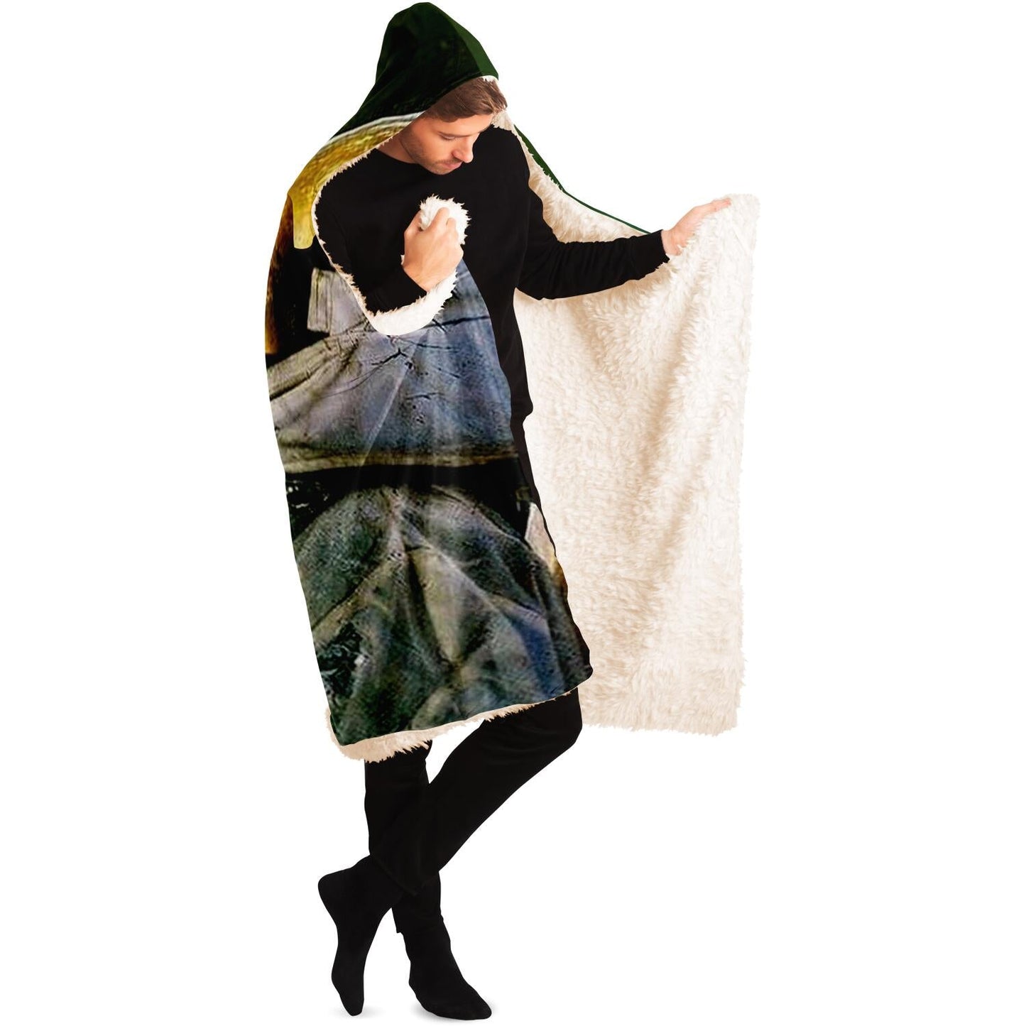 Moon and The City Hooded Blanket