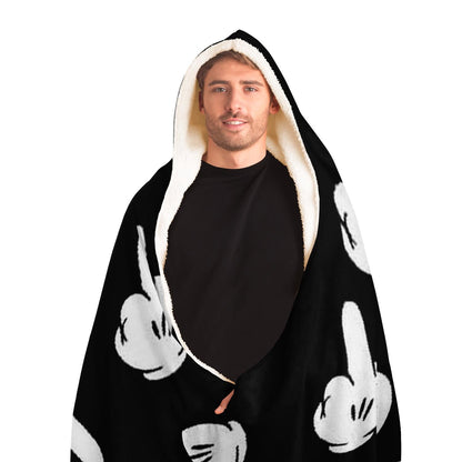 Abstract Pattren Hooded Blanket