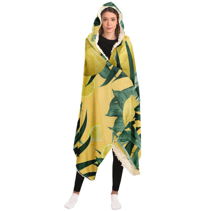 Summer Lemon Twist Jungle Hooded Blanket