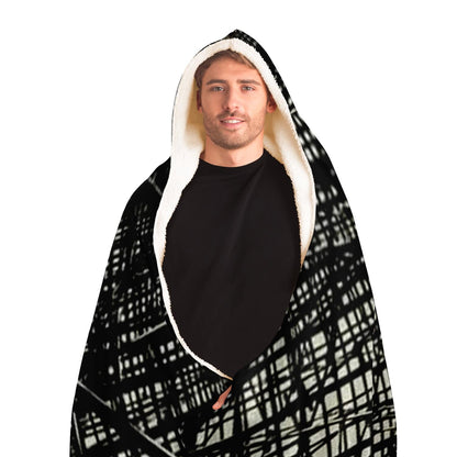 Abstract Pattren Hooded Blanket