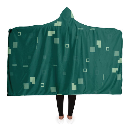 Simple Geometric Pattern Hooded Blanket