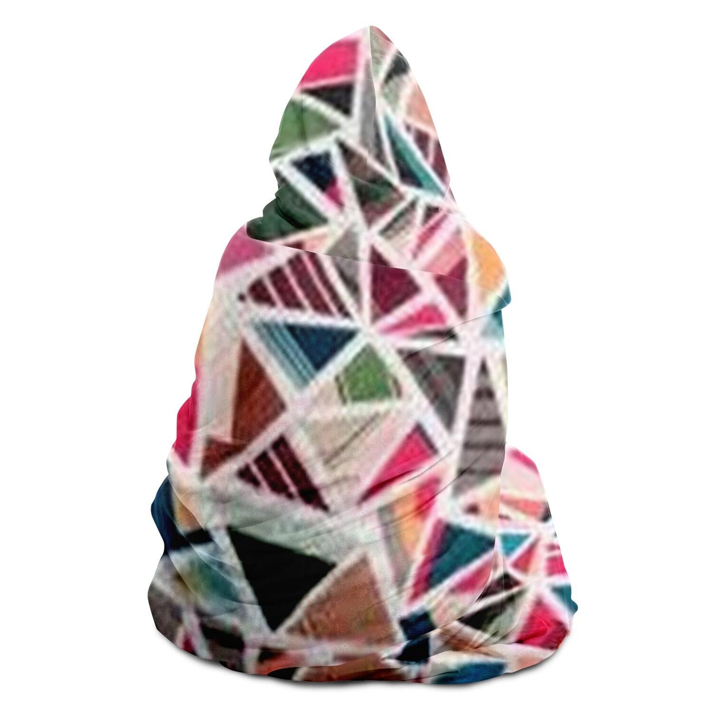 Abstract Pattren Hooded Blanket