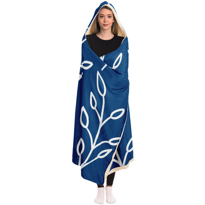 Feeling of lightness Pattern - Blue Poster Hooded Blanket