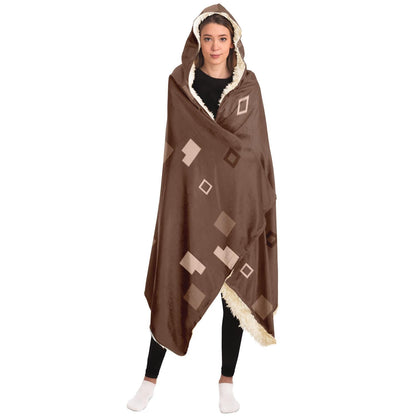 Simple Geometric Pattern Hooded Blanket