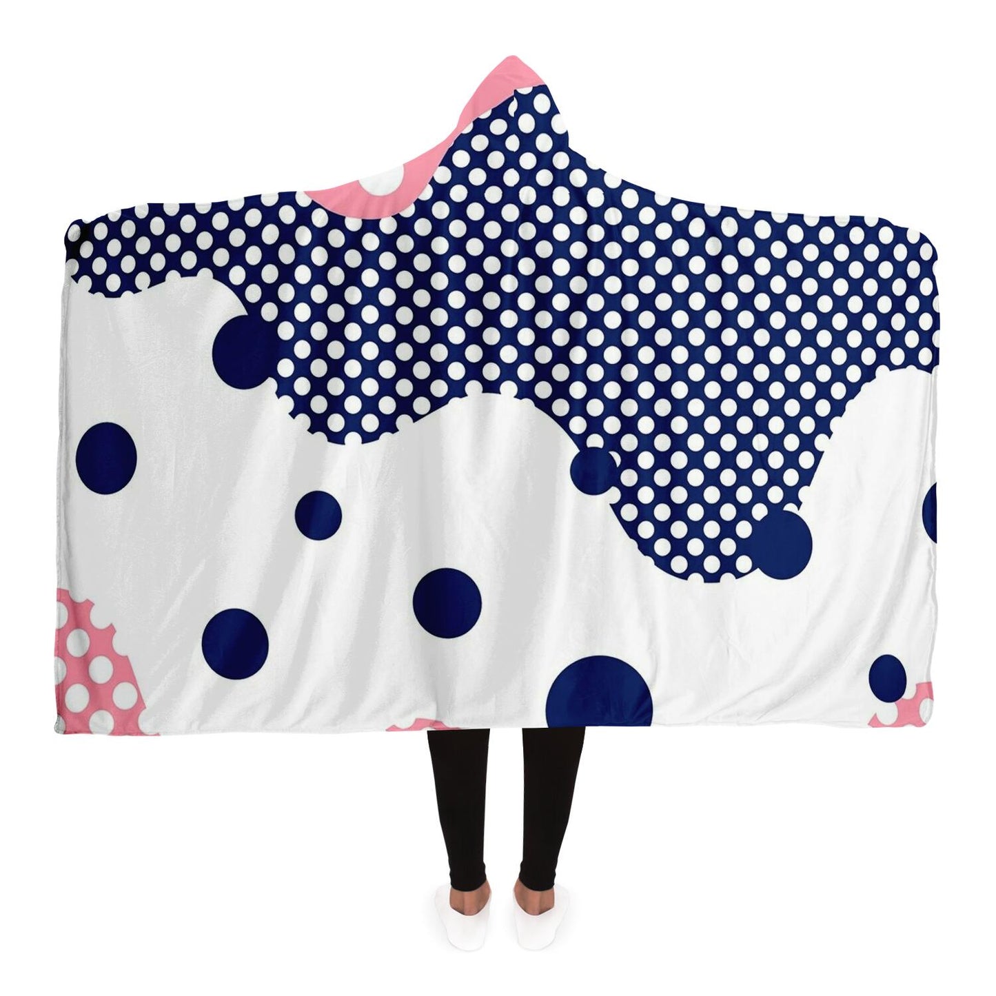 Polka Dots Hooded Blanket