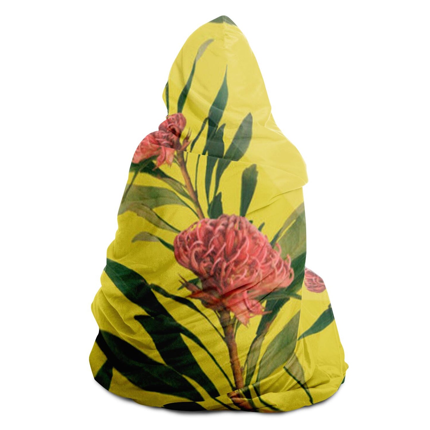 Vintage Flowers Hooded Blanket