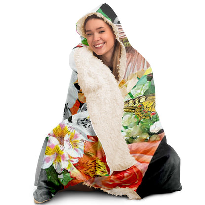 Claire Flowers Hooded Blanket