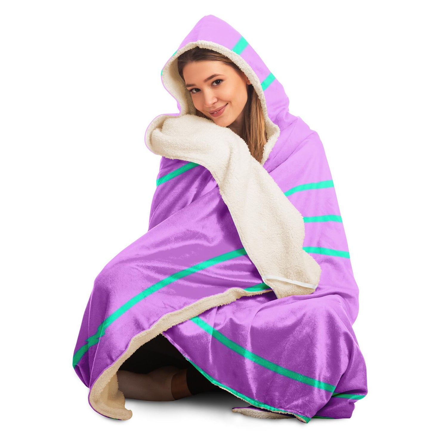 Simple Lines Pattern pl Poster Hooded Blanket