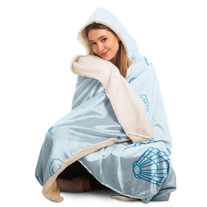 Underwater Pattern Hooded Blanket