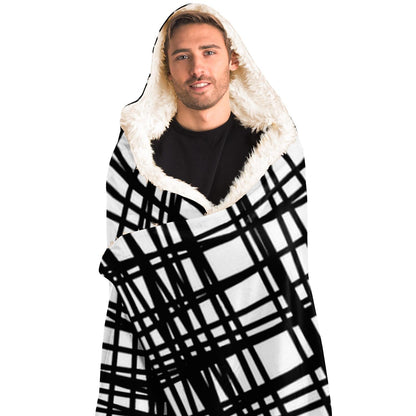 Abstract Pattren Hooded Blanket