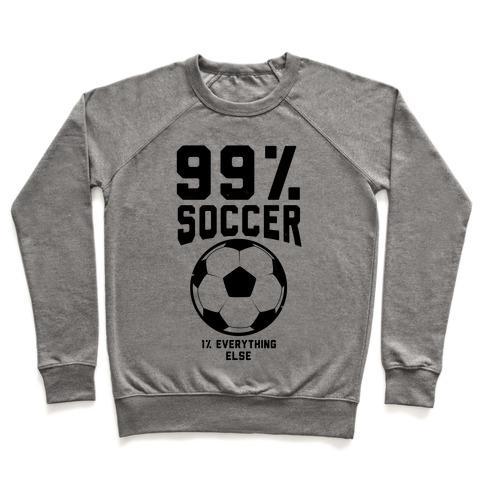 Virgin Teez  Pullover 99 PERCENT SOCCER CREWNECK SWEATSHIRT