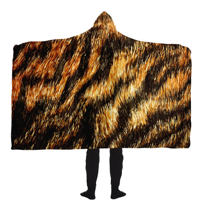 Leopard Pattern Hooded Blanket