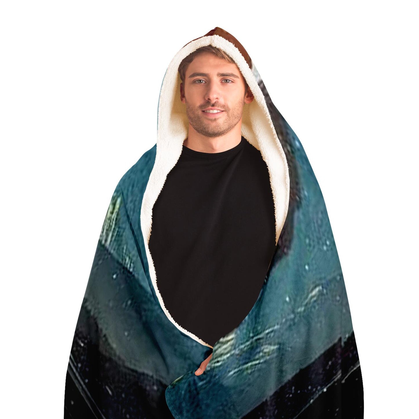 Landscape Collage Hooded Blanket