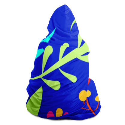 Blue Garden Kid's sweater Hooded Blanket