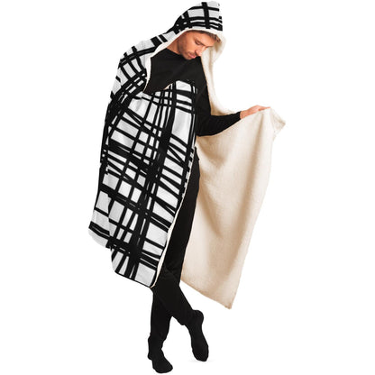 Abstract Pattren Hooded Blanket