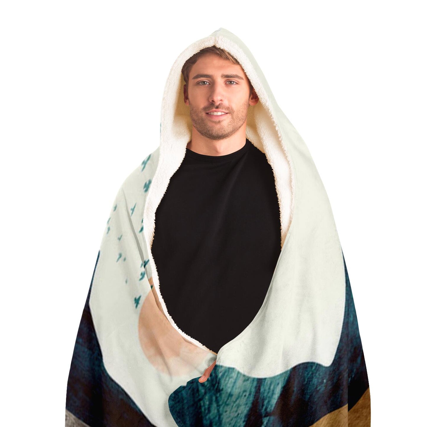 Blue Mountain Reflection Hooded Blanket