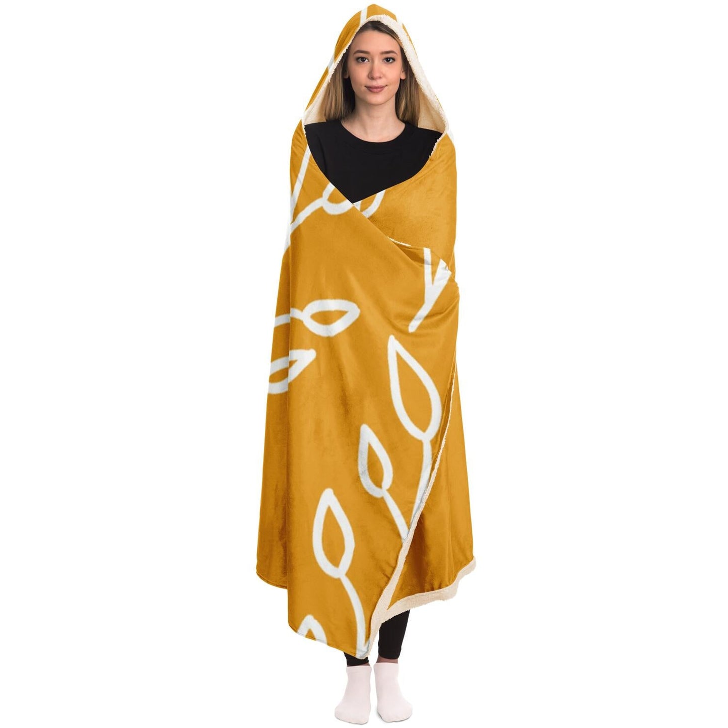 Feeling of lightness pattern - Mellow Yellow Poster Hooded Blanket