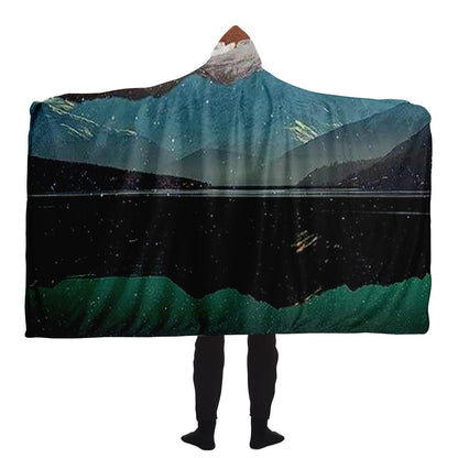 Landscape Collage Hooded Blanket