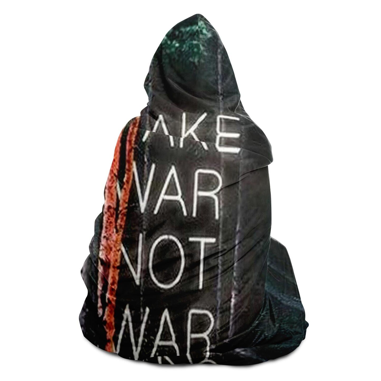 Make War not War Hooded Blanket