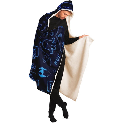 Abstract Pattren Hooded Blanket