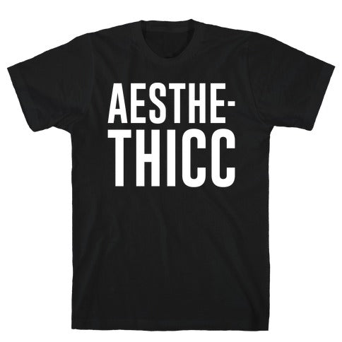 AESTHETHICC PARODY WHITE PRINT T-SHIRT