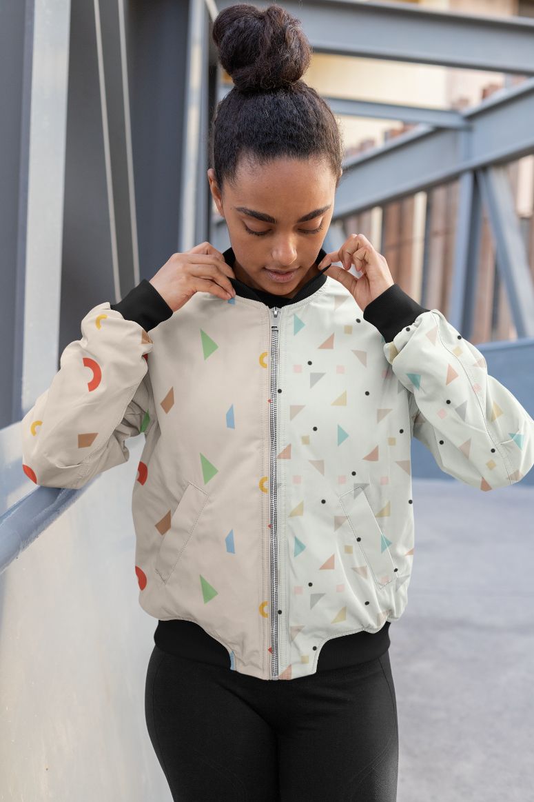 Abstract Pattren (12) Bomber Jacket