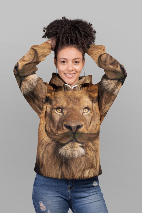 Bearded Lion (1) UNISEX Sublimation Hoodie