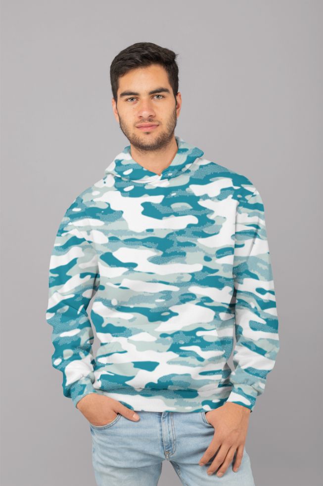 Blue Camo 2 UNISEX Sublimation Hoodie