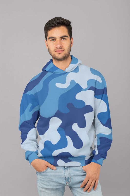 Blue Camo (1) UNISEX Sublimation Hoodie