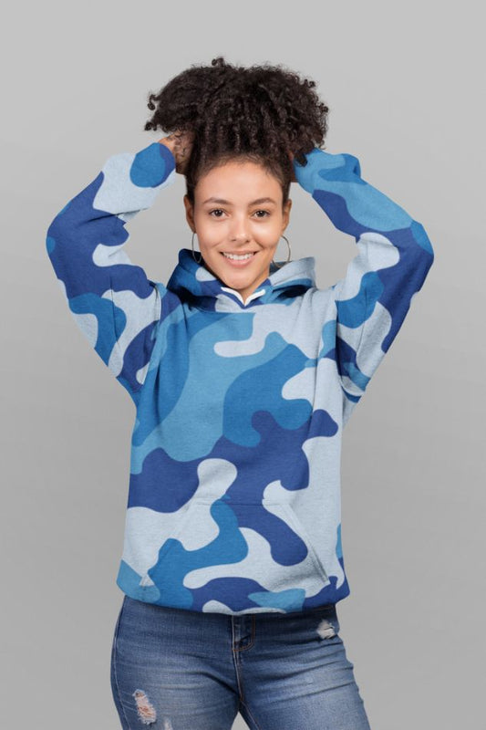 Blue Camo (2) UNISEX Sublimation Hoodie