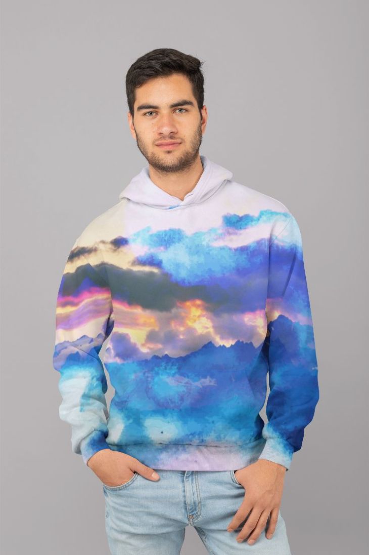 Blue mountain UNISEX Sublimation Hoodie