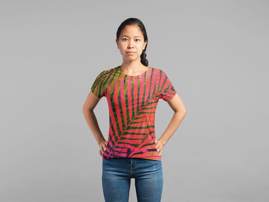 Colourful Topical Leaves no 4 Classic Sublimation Women's T-Shirt