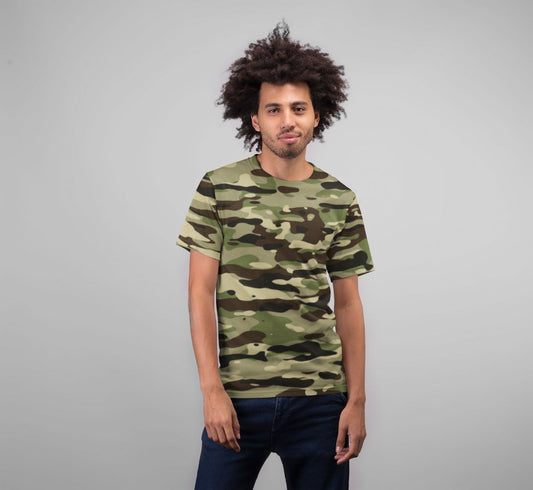 Camouflage Pattern Plakat Premium Sublimation Adult T-Shirt