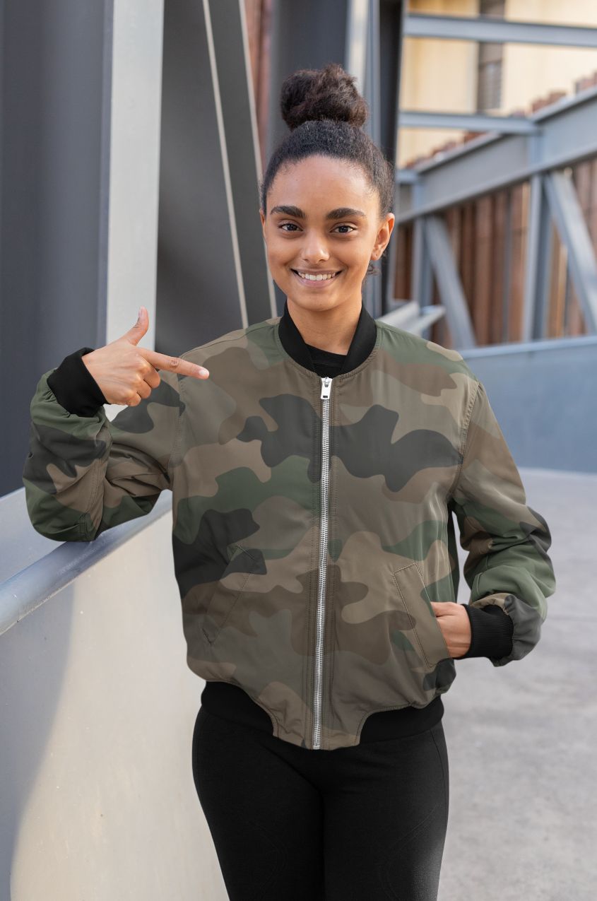 Camouflage Seamless Bomber Jacket