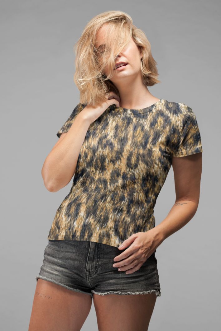 Cheeta Print Classic Sublimation Women's T-Shirt