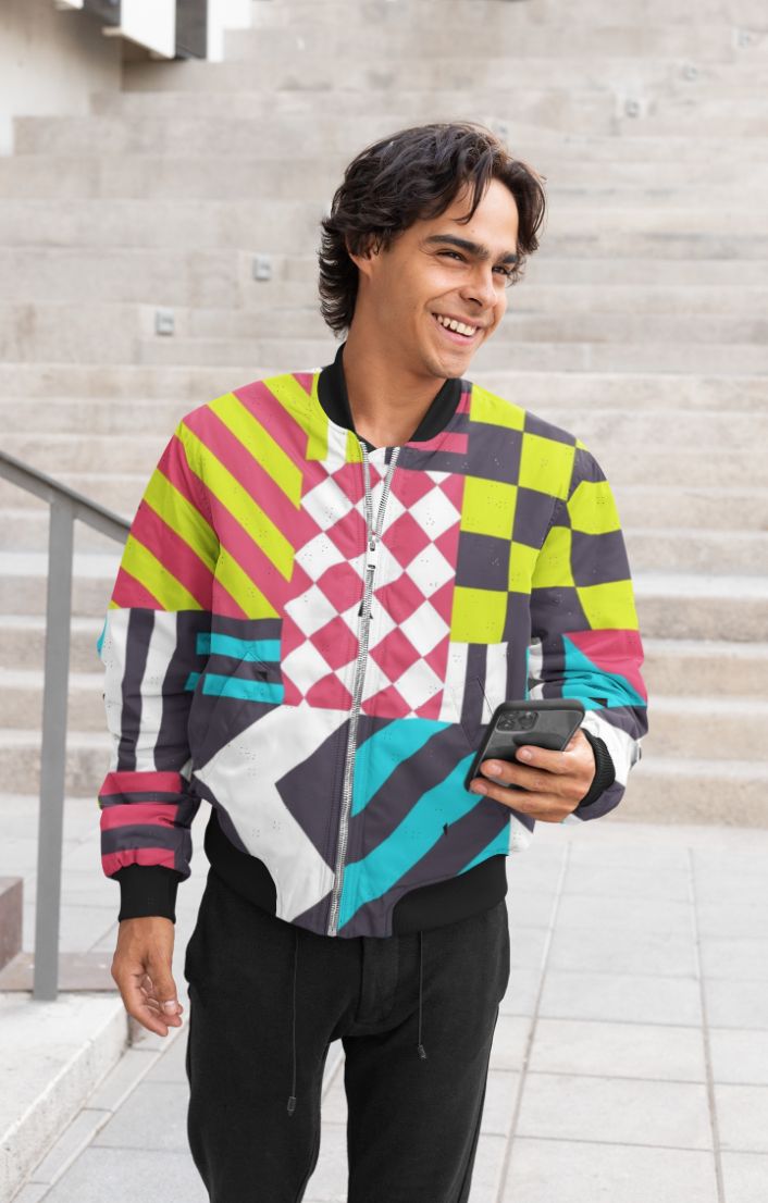 Colorful Pattern 3 Bomber Jacket