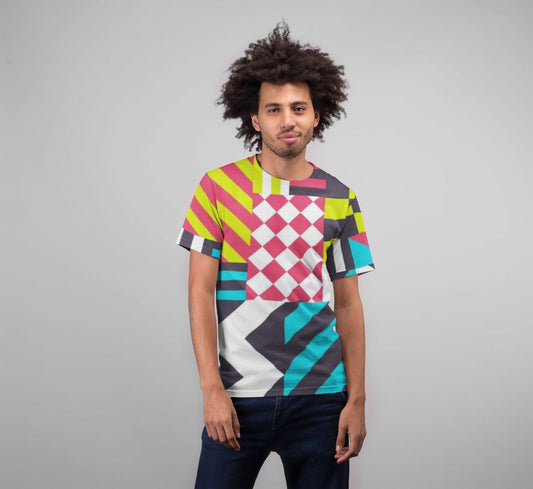 Colourful Pattern 3 Premium Sublimation Adult T-Shirt