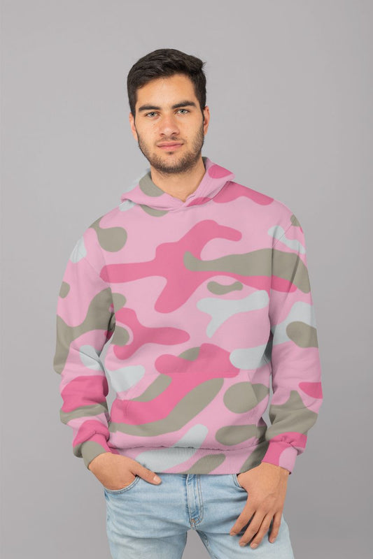 Dark Pink Camo UNISEX Sublimation Hoodie